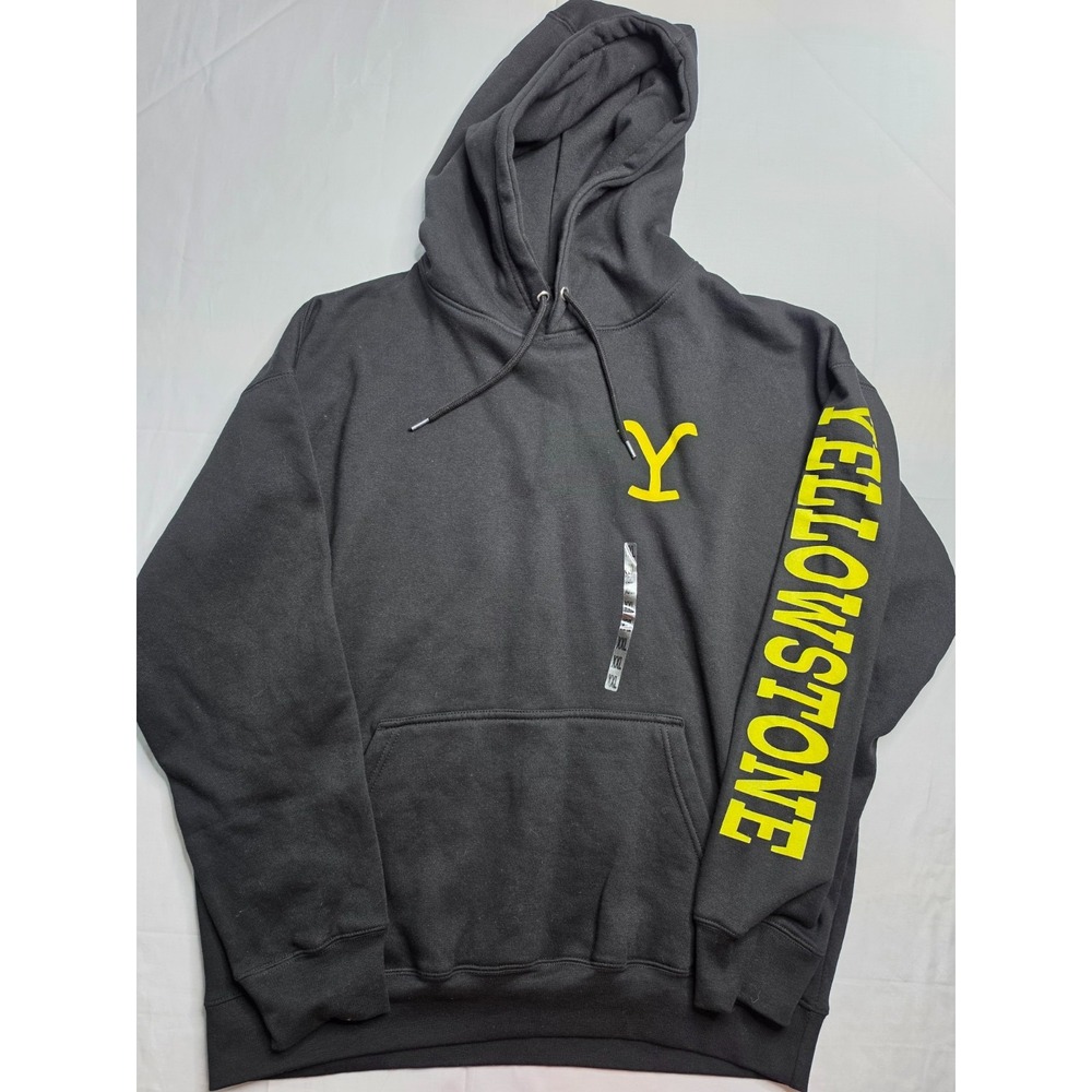 Paramount Network Yellowstone Dutton Ranch Hoodie Men's 2XL Black Streetwear NWT